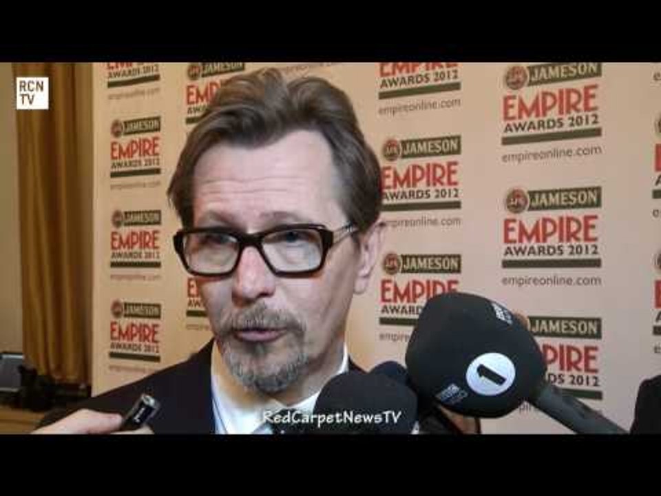 The Dark Knight Rises Bane's Voice Issues - Gary Oldman Interview - Empire Awards 2012