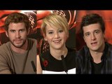 Hunger Games Catching Fire Premiere - Jennifer Lawrence, Liam Hemsworth & Josh Hutcherson Interviews