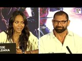 Zoe Saldana & Dave Bautista - Alien Make Up - Guardians of the Galaxy Premiere