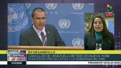 Canciller de Venezuela denuncia en la ONU golpe de EE.UU.