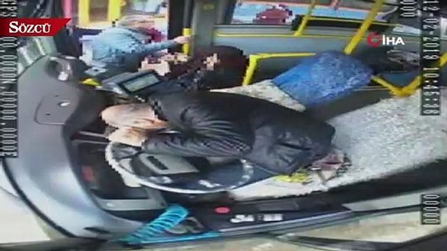 Patlama anında otobüste yaşananlar kamerada