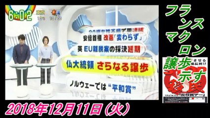 7-3 Zip !、フランス、マクロン譲歩示す。菜々子の独り言　2018年12月11日(火）