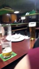 Upset Girlfriend Throws Pint on Boyfriend