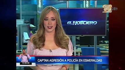 Agresión a un policía fue captado por video en la provincia de Esmeraldas