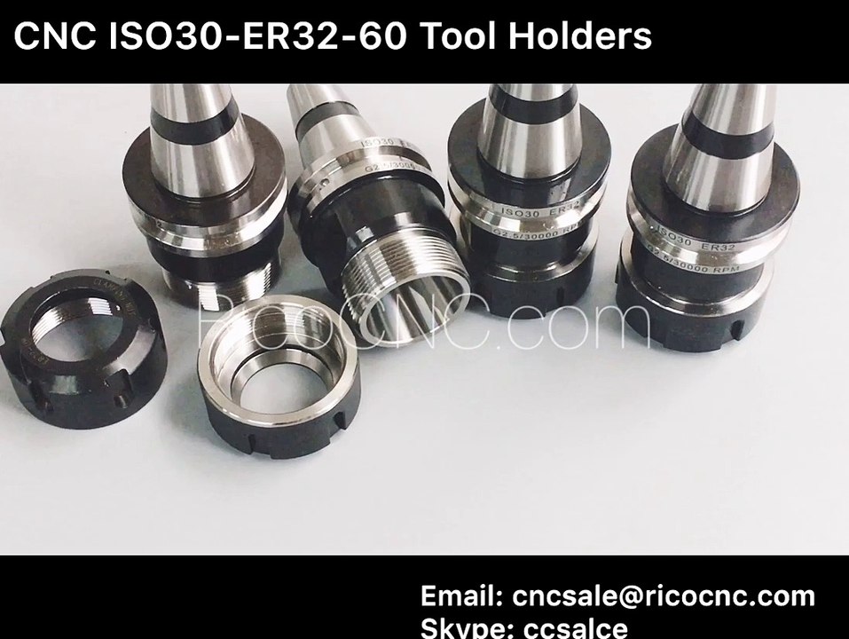 CNC Router ISO30 ER32 60L Toolholder Collet Chuck with HSD Pull Stud