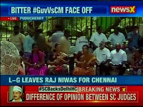 Puducherry Protests: Puducherry CM's claim 'Kiran Bedi stalling welfare'