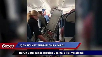 Havada panik: Uçak iki kez türbülansa girdi