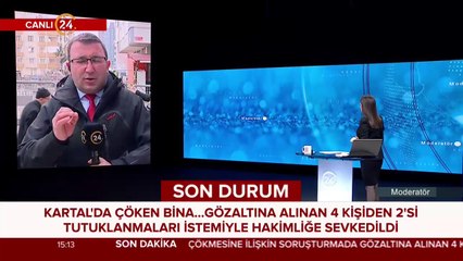 Kartal'da çöken bina