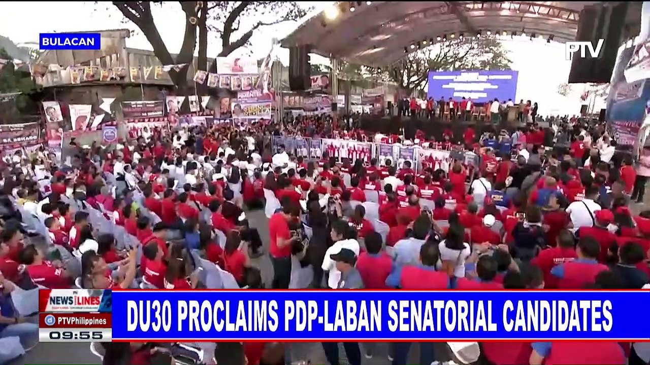 Du30 proclaims PDP-Laban senatorial candidates