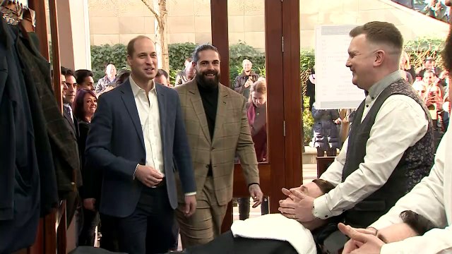 Duke of Cambridge discusses mental health on visit to barber