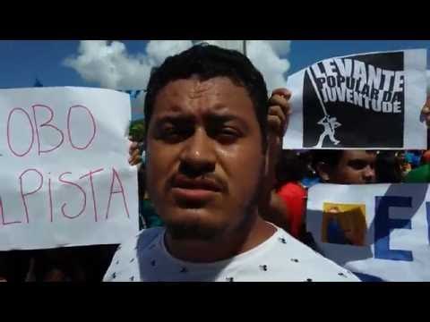 Olimpíadas Rio 2016 - Protesto no Revezamento da Tocha Olímpica em Pedras de Fogo-PB