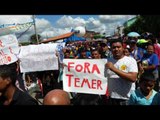 Olimpíadas Rio 2016 - Protesto durante a passagem da Tocha Olímpica em Pedras de Fogo-PB