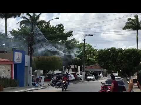 Fogo na rede elétrica em Pedras de Fogo