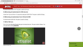 How to buy Data on Etisalat