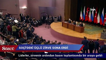 Download Video: Soçi’deki üçlü zirve sona erdi