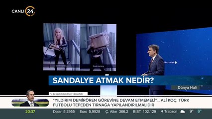 Sandalye fırlattı!