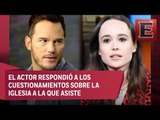 Chris Pratt responde a Ellen Page sobre sus creencias religiosas