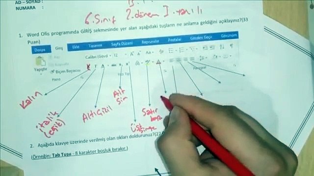 6.Sınıf Bilişim Teknolojileri 2. Dönem 1. Yazılı Sorularının Çözümü