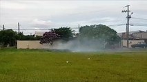Incêndio ambiental mobiliza Bombeiros ao Pioneiros Catarinenses