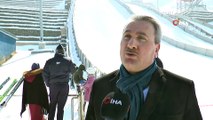 Erzurum’da Okullar Arası Kayakla Atlama Yarışması nefes kesti