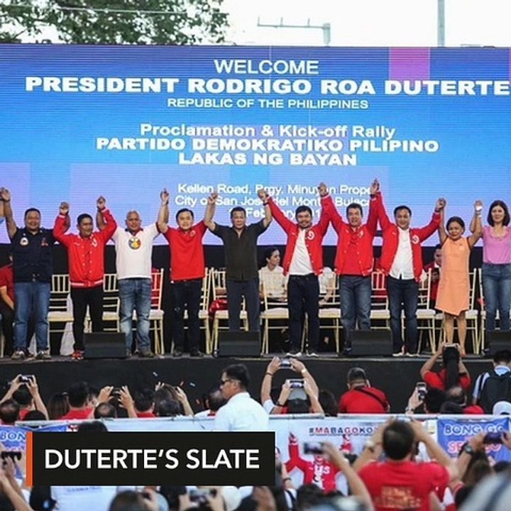 Duterte officially endorses 11 chosen candidates for May 2019
