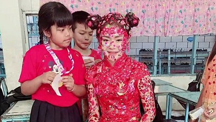 Pupils Cover Teachers In Stickers For Valentine&apos;s Day