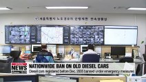 Old diesel cars banned from operating to fight fine dust pollution