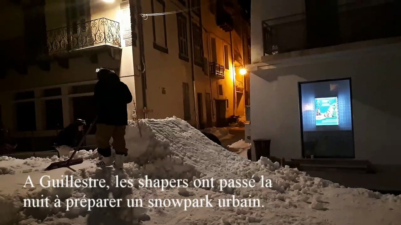 A Guillestre, un snowpark urbain sort de neige