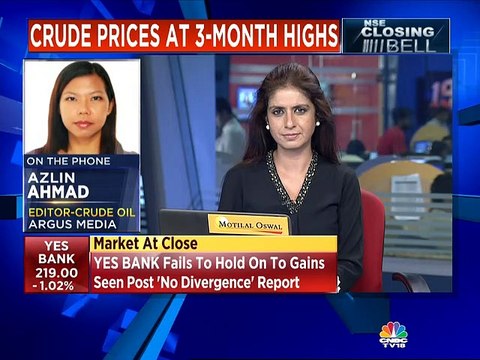 Crude oil will continue to hover around current levels, says Azlin Ahmad of Argus Media