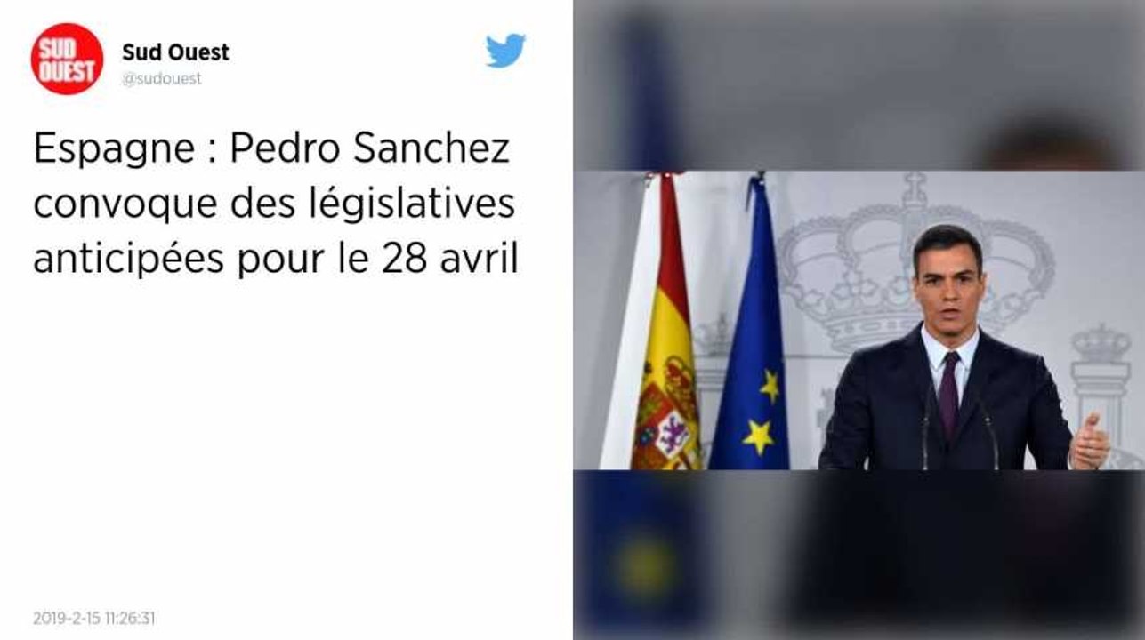 Espagne. Le chef du gouvernement, Pedro Sanchez, convoque des législatives anticipées pour le 28 avril