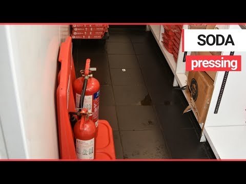 Senseless burglar washes away a trail of blood with PEPSI | SWNS TV