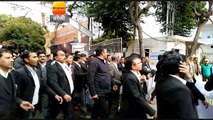 पुलवामा हमले के विरोध में बरेली के वकीलों ने कलक्ट्रेट पर किया प्रदर्शन