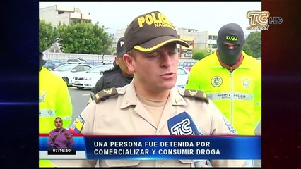 Una persona fue detenida por comercializar y consumir droga