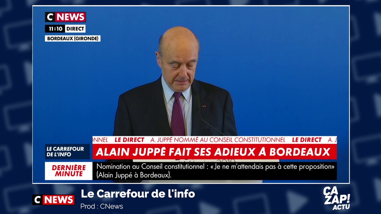 Emu aux larmes, Alain Juppé quitte la mairie de Bordeaux