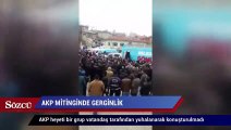 AKP mitinginde 'yuh' sesleri