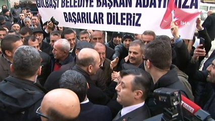 Bakan Soylu MHP Seçim Merkezini ziyaret etti