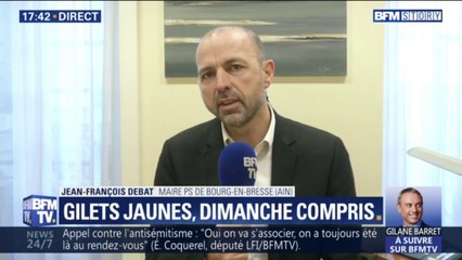 Marie de Bourg-en-Bresse: "Les manifestants ne pourront pas entrer au centre-ville [...] il est nécessaire qu'il retrouve son calme"