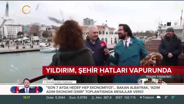 Binali Yıldırım, Vapurda Çay Simit Sohbet programının konuğu oldu