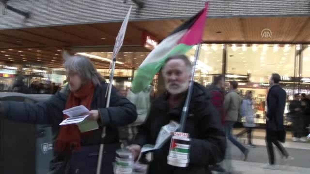 İsveç'te "İsrail Mallarını Alma Boykot Et" Eylemi - Stockholm