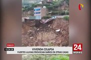 Pasco: viviendas ubicadas cerca del río Chaupihuaranga se derrumban