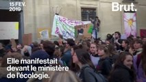 Lou, participante à la première grève scolaire pour le climat en France