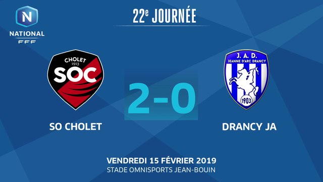 J22 : SO Cholet - JA Drancy (2-0), le résumé