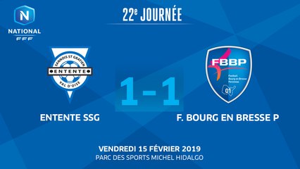 J22 : Entente SSG – F. Bourg-Péronnas 01 (1-1), le résumé