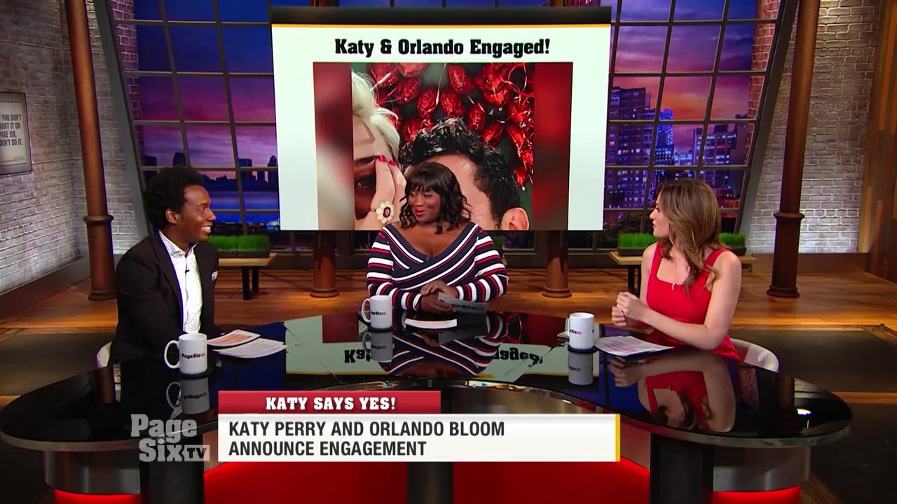 .@katyperry had the best #ValentinesDay ever! Katy is engaged to #OrlandoBloom, and her ring is massive! Tune in to #PageSixTV for all the deets!