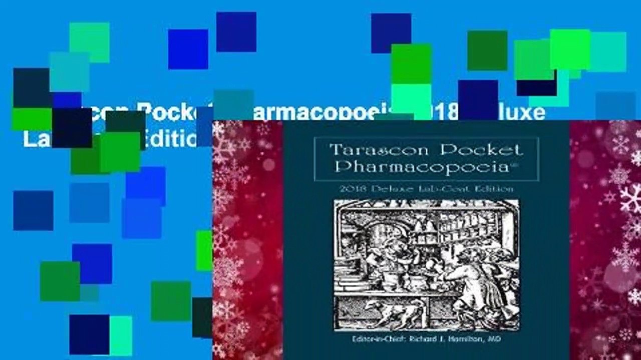 Tarascon Pocket Pharmacopoeia 2018 Deluxe Lab-Coat Edition