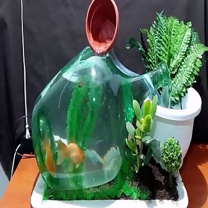 Kırık şişeden nasıl akvaryum yapılır?