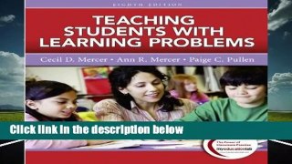 F.R.E.E [D.O.W.N.L.O.A.D] Teaching Students with Learning Problems by Cecil D. Mercer