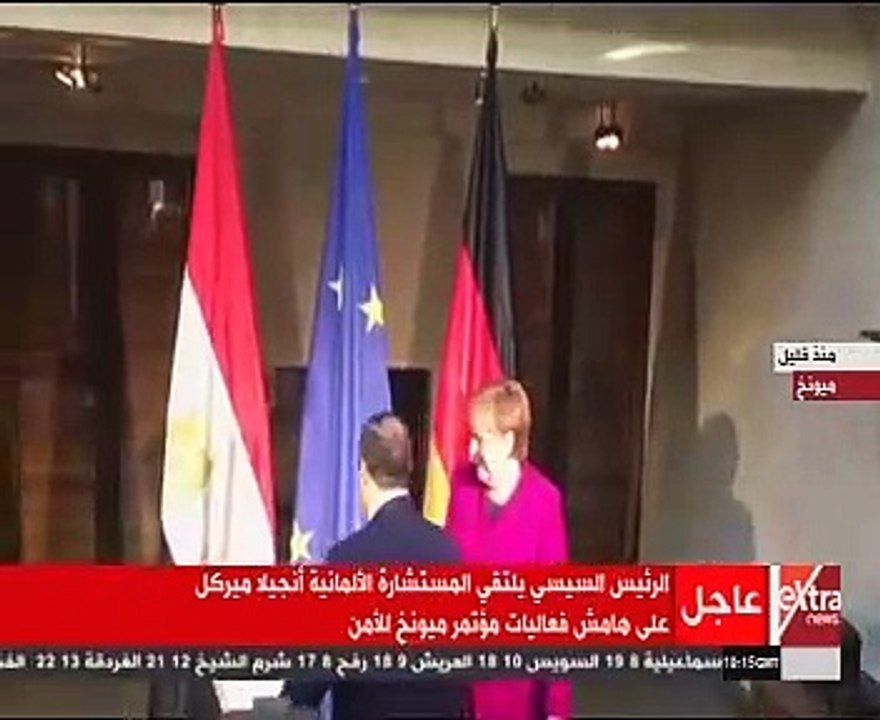 الرئيس السيسى يلتقى ميركل على هامش مؤتمر ميونخ للأمن