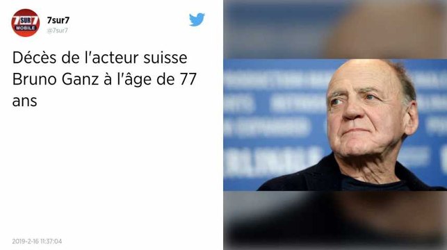 L’acteur suisse Bruno Ganz, qui a interprété Adolf Hitler dans le film « La Chute », est décédé à l’âge de 77 ans