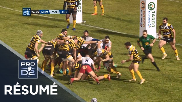 PRO D2 - Résumé Mont-de-Marsan-Aurillac: 36-8 - J21 - Saison 2018/2019